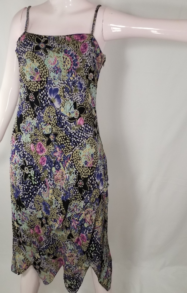 Eva Blue Slinky Dress